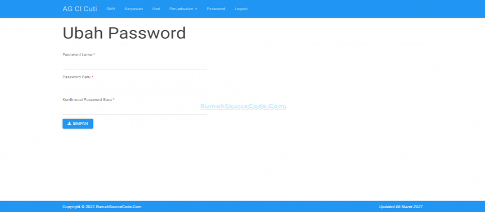 AG Jadwal Karyawan Password