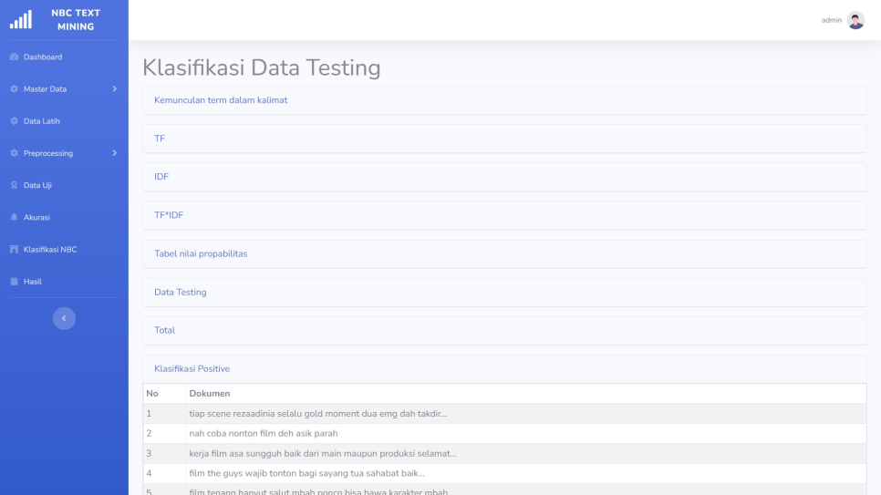 NBC Text Mining PHP Klasifikasi NBC