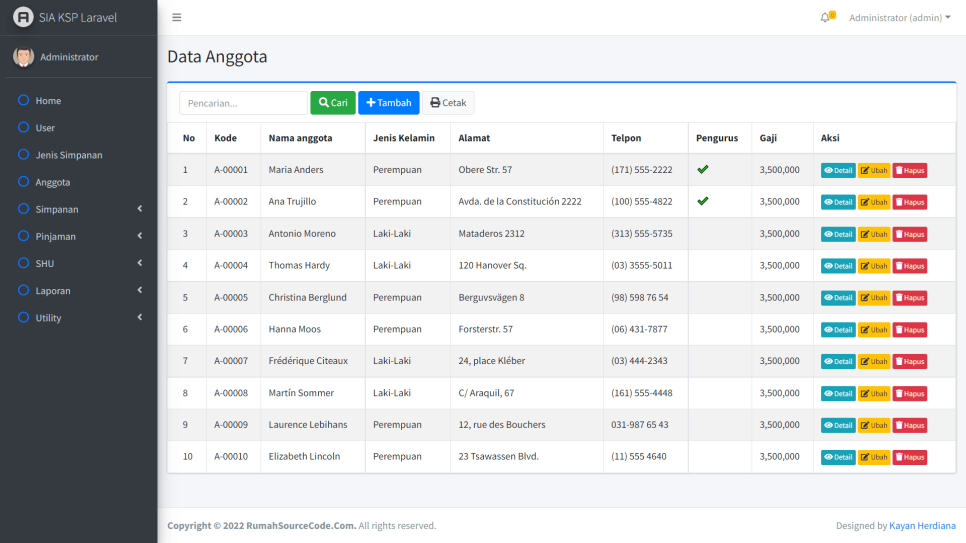 SIA KSP Laravel Anggota