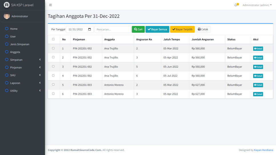 SIA KSP Laravel Pinjaman Tagihan