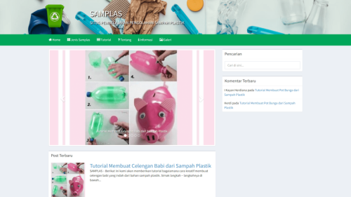 Source Code Situs Pembelajaran Pengolahan Sampah Plastik PHP