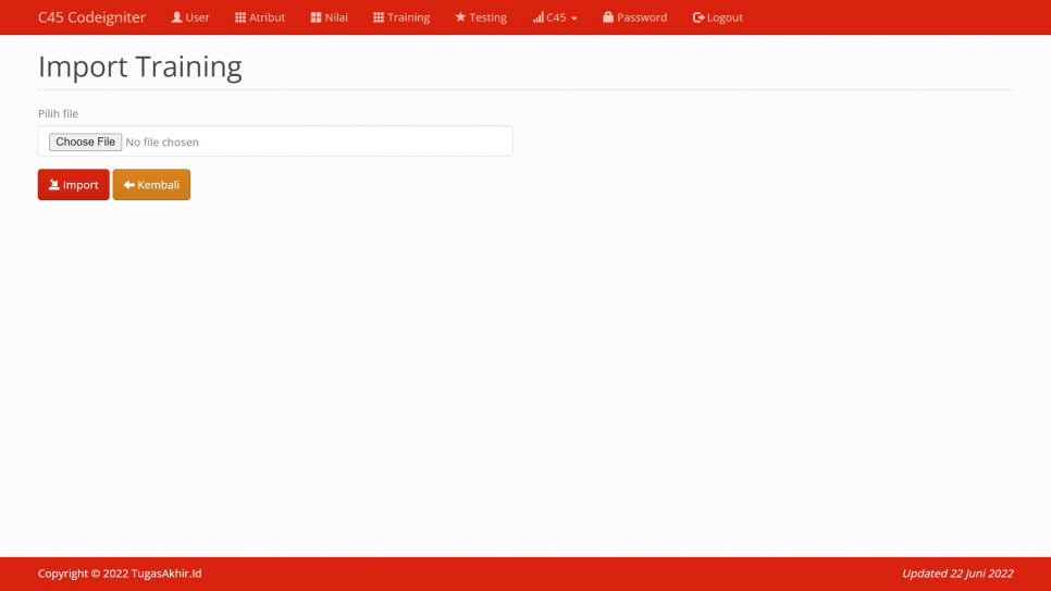 C45 Codeigniter Training Import