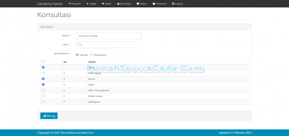 Sistem Pakar Certainty Factor PHP Konsultasi
