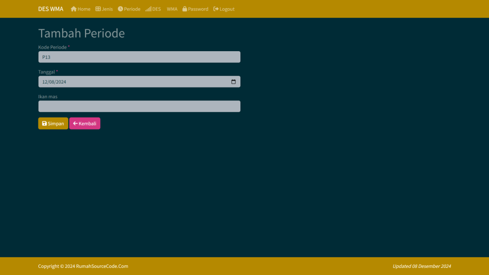 DES WMA PHP Periode Tambah