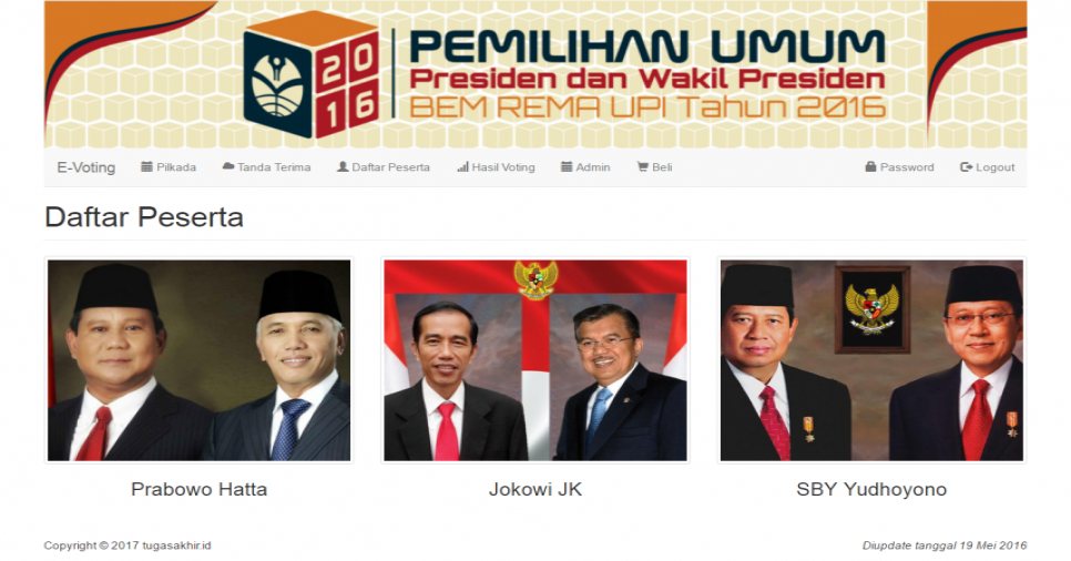 E Voting PHP Daftar Peserta