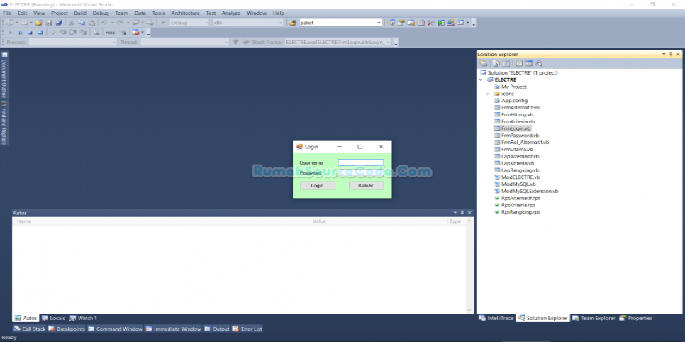 SPK ELECTRE VB Form Login