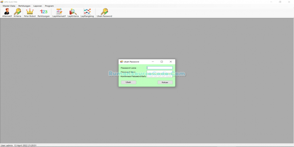 SPK ELECTRE VB Form Password