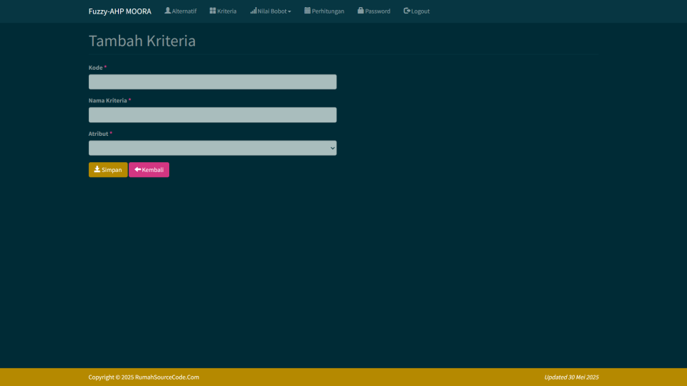 Kriteria Tambah