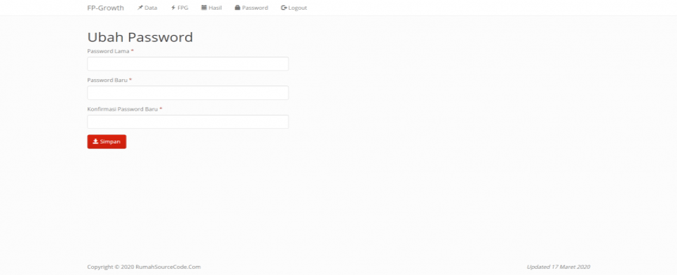 Source Code FP Growth PHP Password