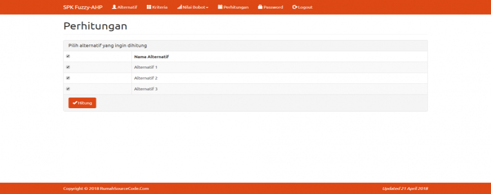 Source Code Fuzzy AHP PHP Perhitungan