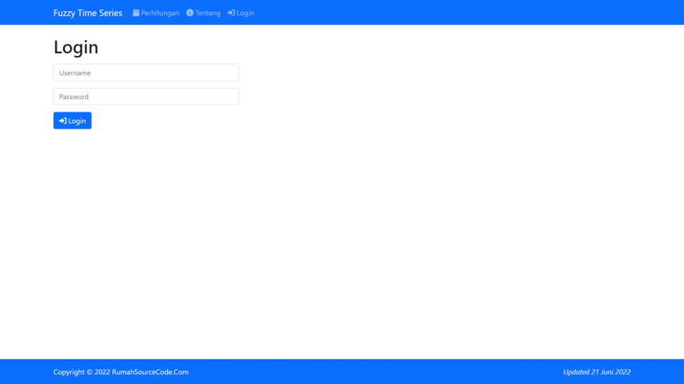 Fuzzy Time Series PHP Login