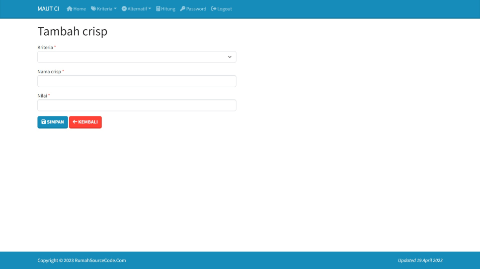 MAUT CI Crisp Tambah