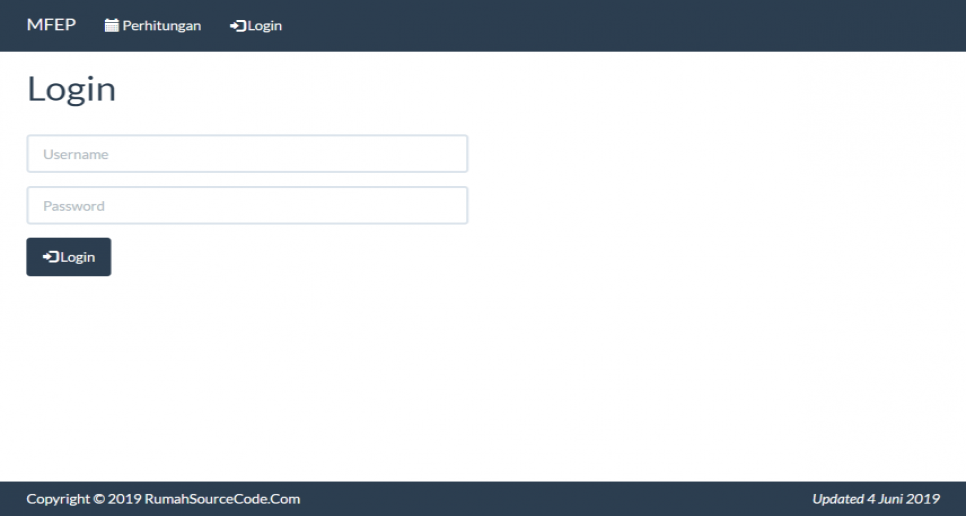 SPK Metode MFEP PHP Login