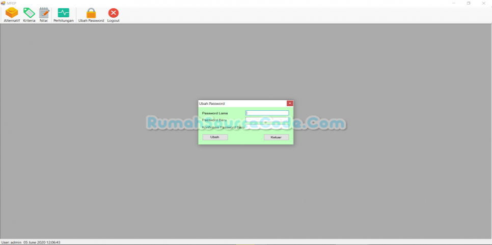 SPK Metode MFEP VB Password