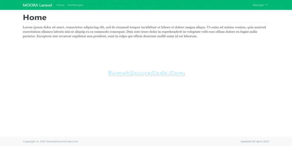MOORA Laravel Home Manager
