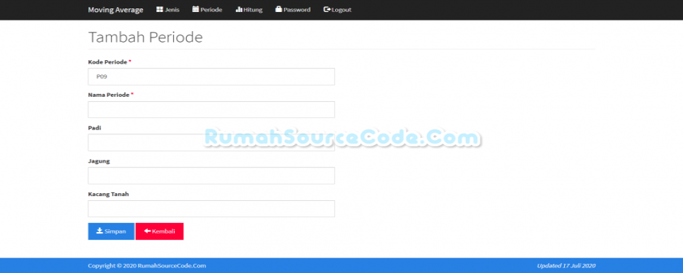 Forecasting MA Periode Tambah