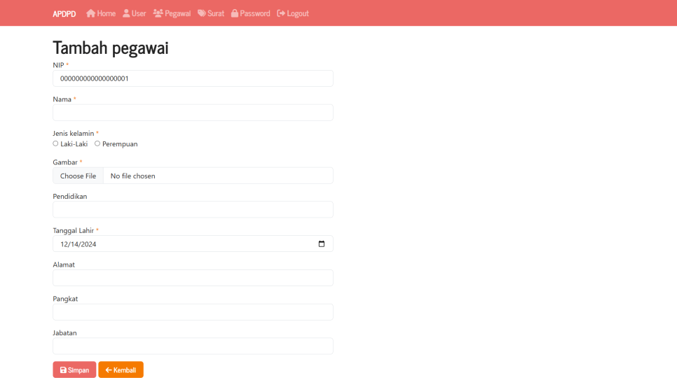 Perjalanan Dinas PHP Pegawai Tambah