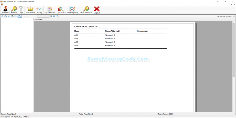 PSI VB Laporan Alternatif