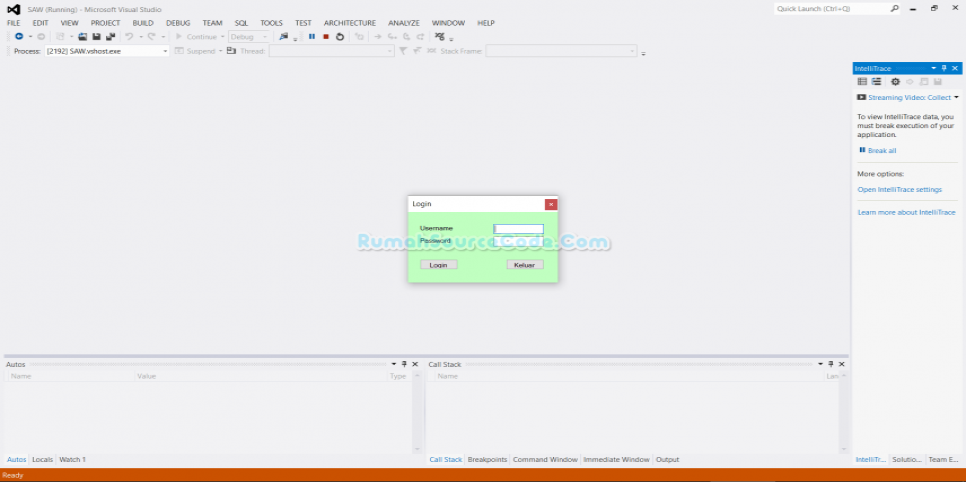 SPK Metode SAW C Sharp Form Login