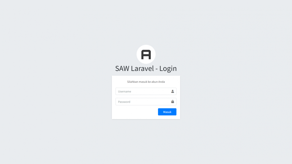SAW Laravel Login
