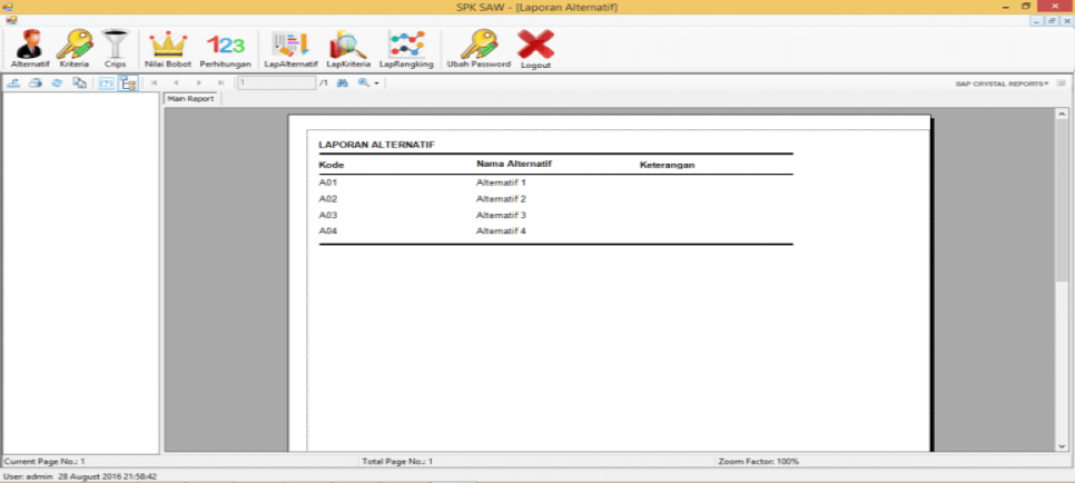 SPK Metode SAW VB Laporan Alternatif