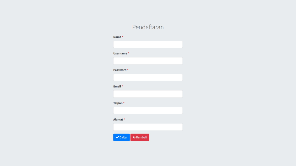 Tahani VIKOR PHP Daftar