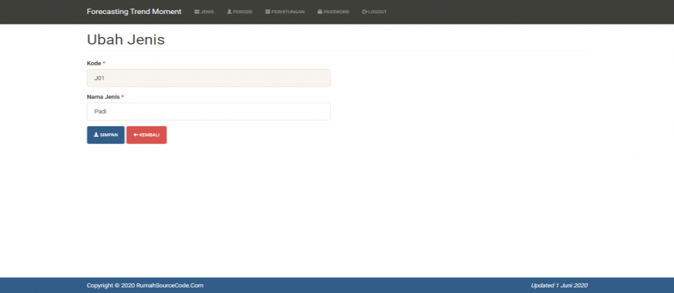 Forecasting Metode Trend Moment PHP Jenis Ubah