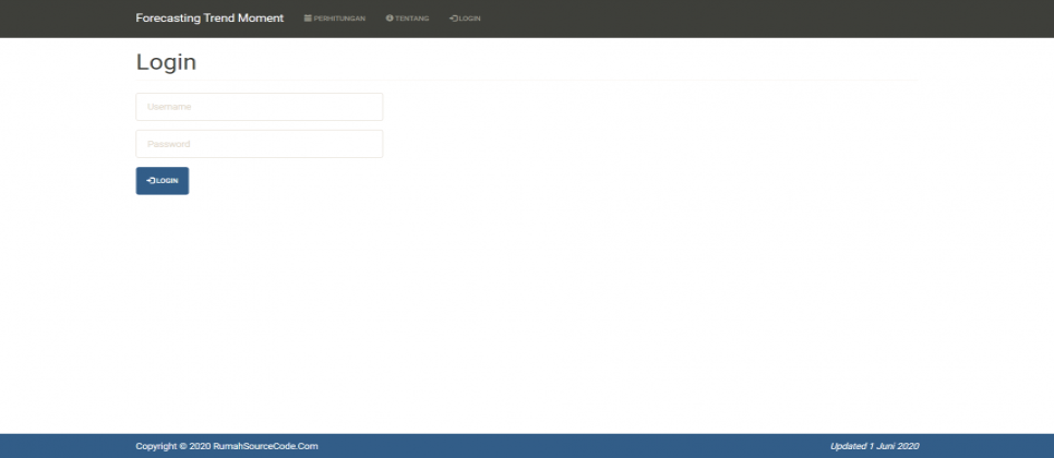 Forecasting Metode Trend Moment PHP Login