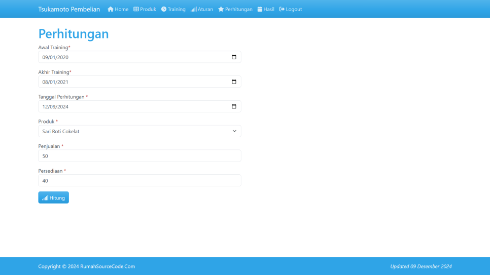Tsukamoto Pembelian PHP Hitung