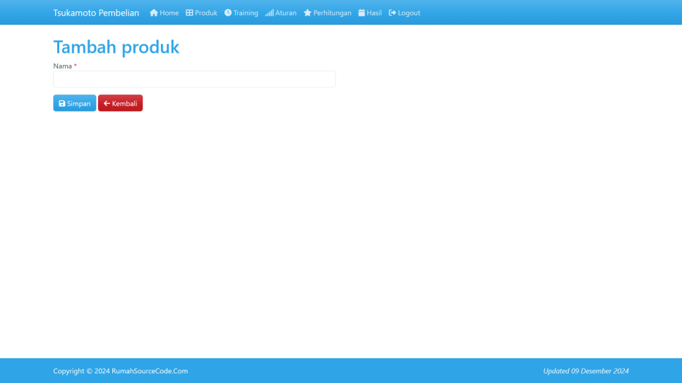Tsukamoto Pembelian PHP Produk Tambah
