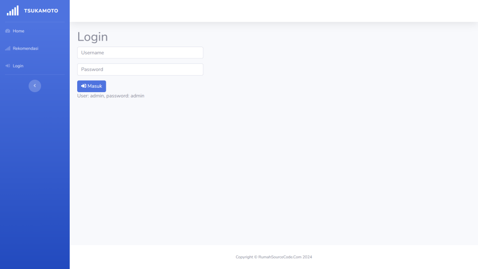 Tsukamoto Rekomendasi PHP Login