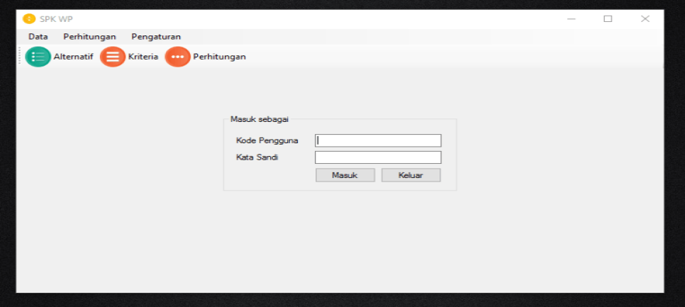 Weighted Product VB.Net Login